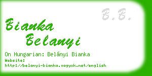 bianka belanyi business card